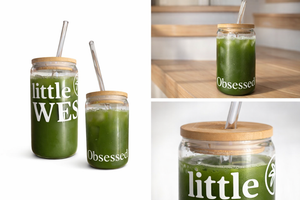 Little West Glass Tumbler with Glass Straw | Reusable